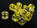 Chessex (23602): D6: 16mm: Translucent: Yellow/White 