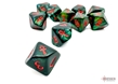 Chessex (29025): D10: Scarab: Jade/Red Ankh - CHX29025 [601982045418]