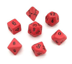 Crit Hit Ceramics (7 Dice): Fireball Standard Set 