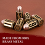 D6 Set: 6 Bullet Dice: Brass Metal - LNX05001 []