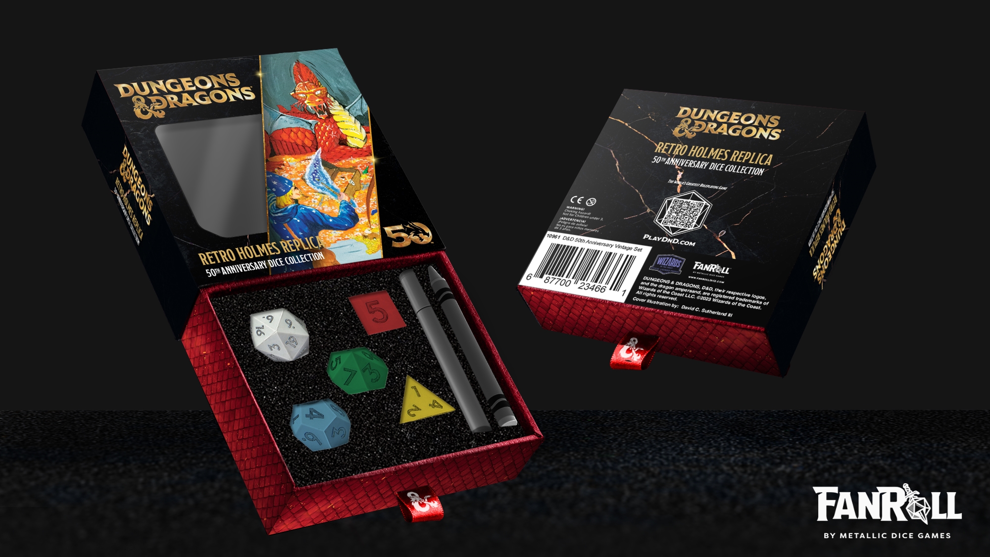 Fanroll - Dungeons & Dragons: 50th Anniversary Dice Collection: Retro ...