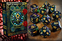 Elder Dice: Polyhedral 10 Die Set: Crest of Dragon: Glass/Wax: Mythic 