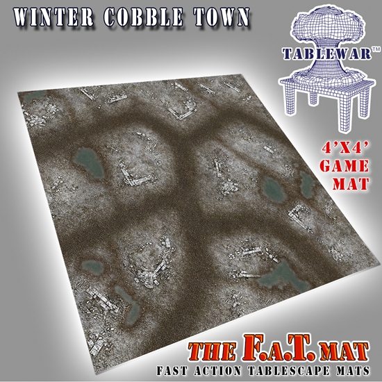 6x4 'Winter Cobble Town' F.A.T. Mat Gaming Mat – TABLEWAR®