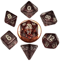 Fanroll: Mini 7 Dice Polyhedral Set: Ethereal Black (10mm) 