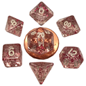 Fanroll: Mini 7 Dice Polyhedral Set: Ethereal Light Purple (10mm) 