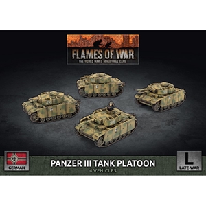 Flames of War: German: Late War: Panzer III Tank Platoon (4)