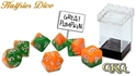 Halfsies Dice: 7 Dice Set: GREAT PUMPKIN 