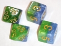 Halfsies Dice: 7 Dice Set: Mother Earth 