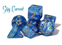 Halfsies Dice: 7 Dice Set: Sky Current 