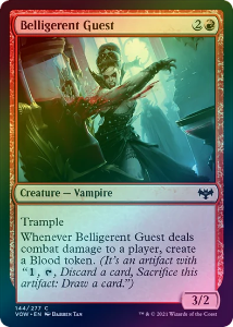 MTG: Innistrad: Crimson Vow 144: Belligerent Guest (FOIL)