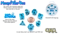 Mighty Tiny Dice: 7 Piece Polyhedral Set: Sea Sparkle 