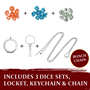 Mini Dice Locket/Hanger with Chain and Keychain - LNX09001 []