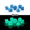 Die Hard: Poly RPG Dice Set: GLOW-IN-THE-DARK BLUE 