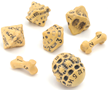 Polyhedral 7-Die Set: Skull and Bone: Ancient Bone Yellow - LNX02001 []