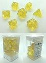 Role 4 Initiative Polyhedral 7 Dice Set: TRANSLUCENT YELLOW 