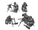 Zvezda Military 1/72 Scale: Snap Kit: German Machine-gun w/Crew (Winter Unit) 